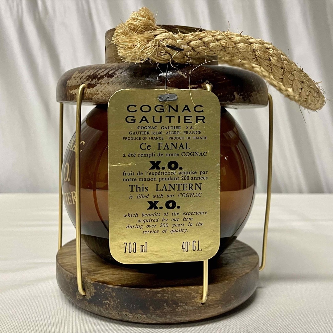 古酒 未開栓 GAUTIER ゴーティエ XO ランタン型 陶器ボトル COGNAC
