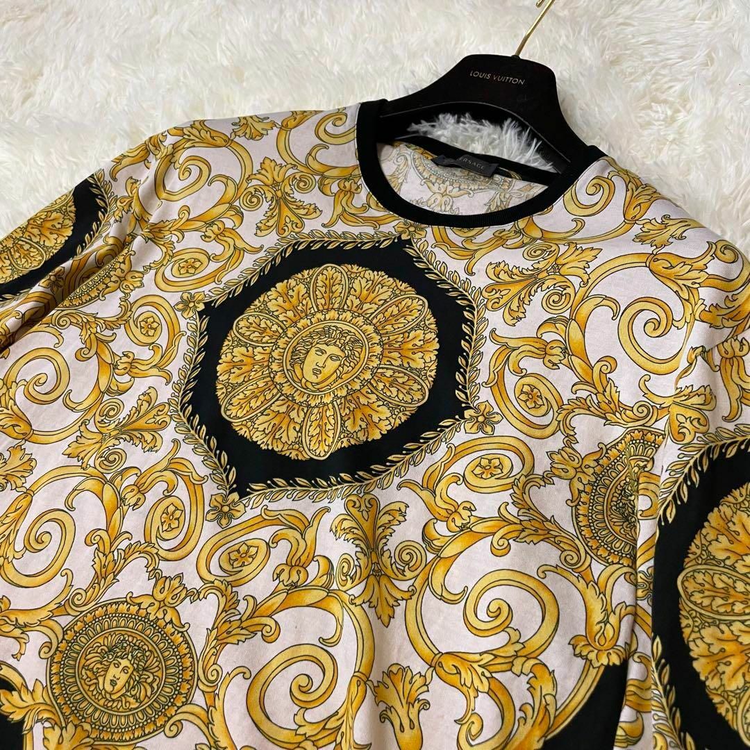 ヴェルサーチ ロンT メデューサ バロック グレカ ゴールド ブラック L