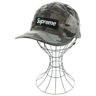 Supreme シュプリーム キャップ - グレーx茶(迷彩)