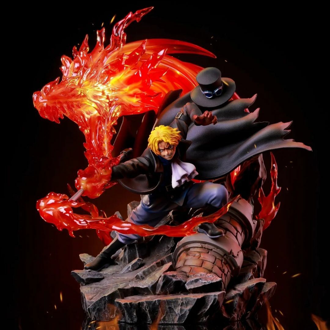 ワンピース 革命軍 サボ ガレージキット フィギュア スタチュー 発光