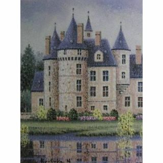 西村龍介、水辺の城、希少画集画、状態良好、新品高級額装付の通販 by