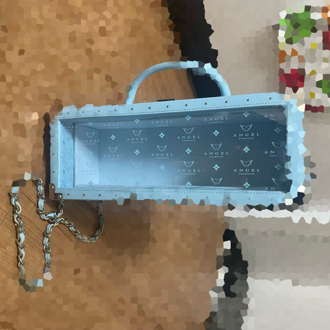 未開栓】エンジェル ドゥミセック 水色 レザータイプ エンジェル