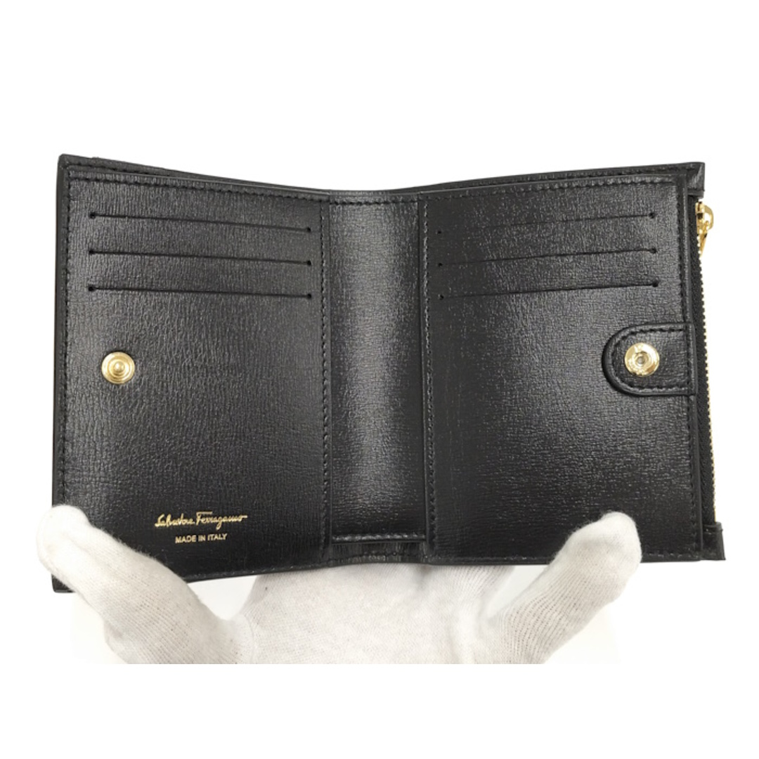 Salvatore Ferragamo 二つ折り財布 ヴァラリボン レザー