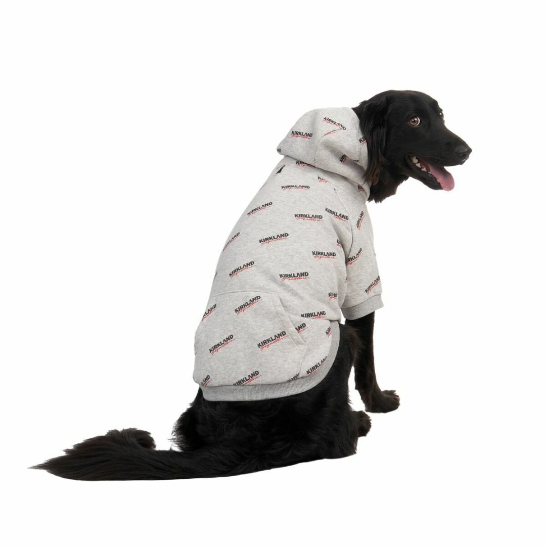 コストコ - L ☆ コストコ ペット ロゴ フーディー グレー 犬 服