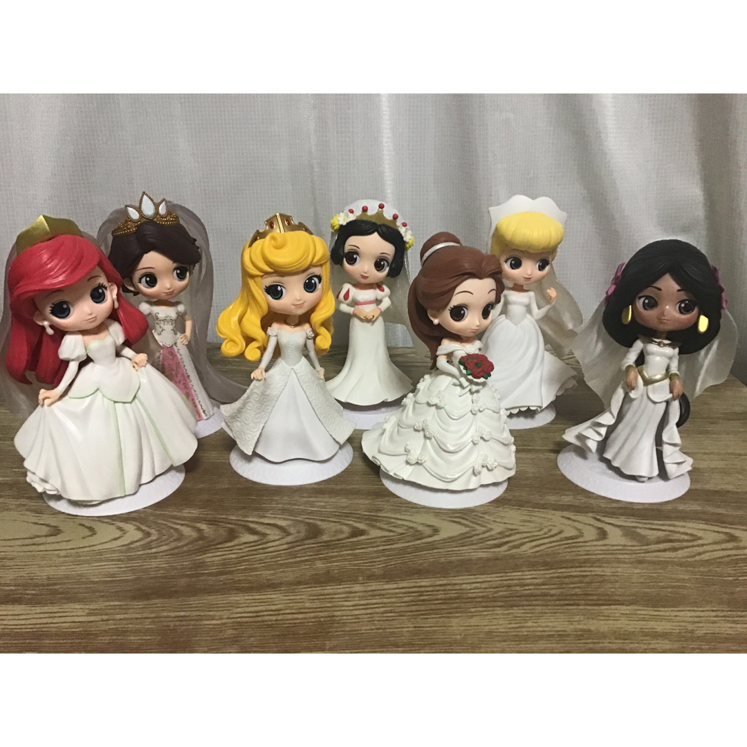 Qposket ディズニー プリンセス ウェディング フィギュア 7体セットの