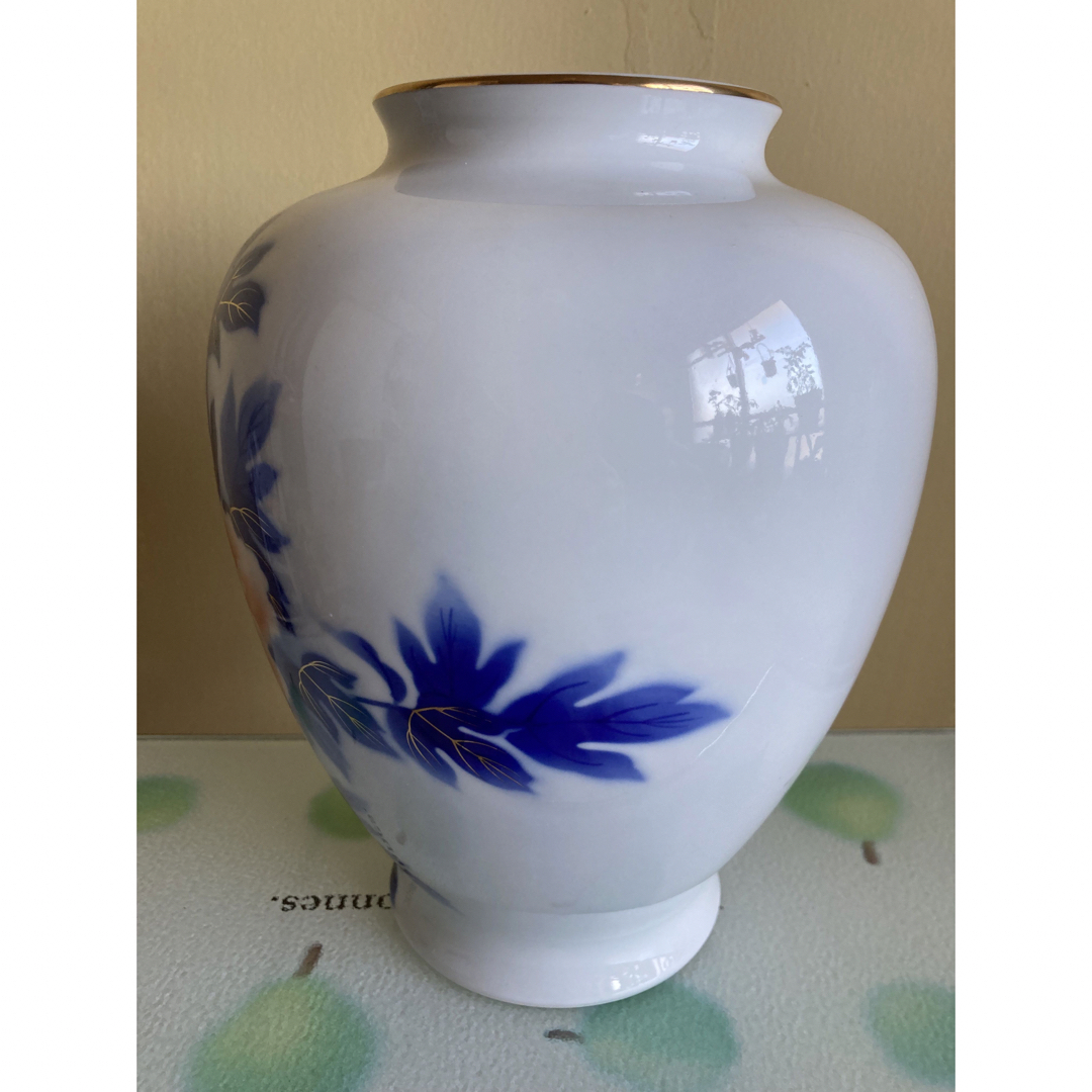 深川製磁 - 昭和レトロ 深川製磁 花瓶 宮内庁御用達 染錦牡丹 紅白牡丹