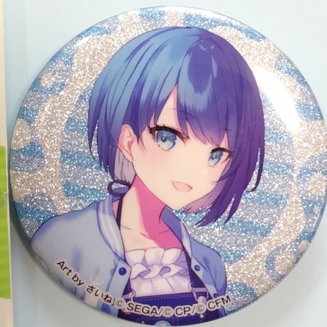 桐谷遥 グリッター缶バッジ 42C グリ缶 プロセカ ワールドリンク 桐谷