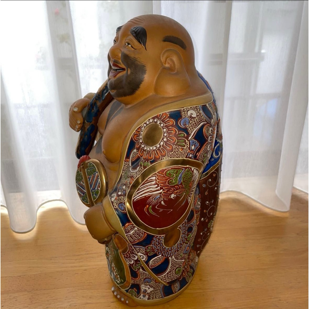 九谷焼 布袋置物 21cm13cm10cm 九谷焼 布袋置物 21cm13cm10cm 九谷焼