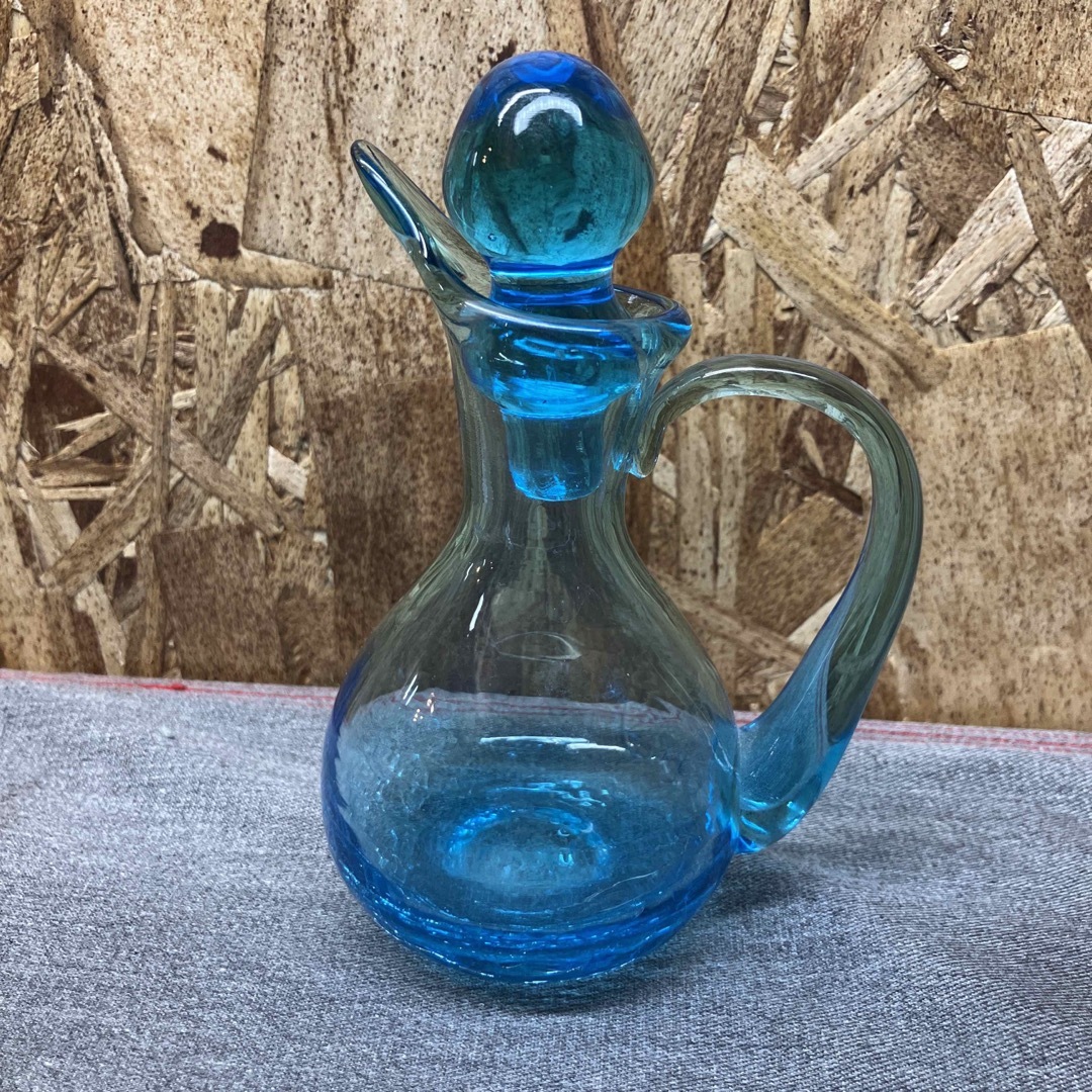 Nた1225】琉球ガラス 水差し 醤油差し 蓋付 ピッチャー の通販 by まぁ