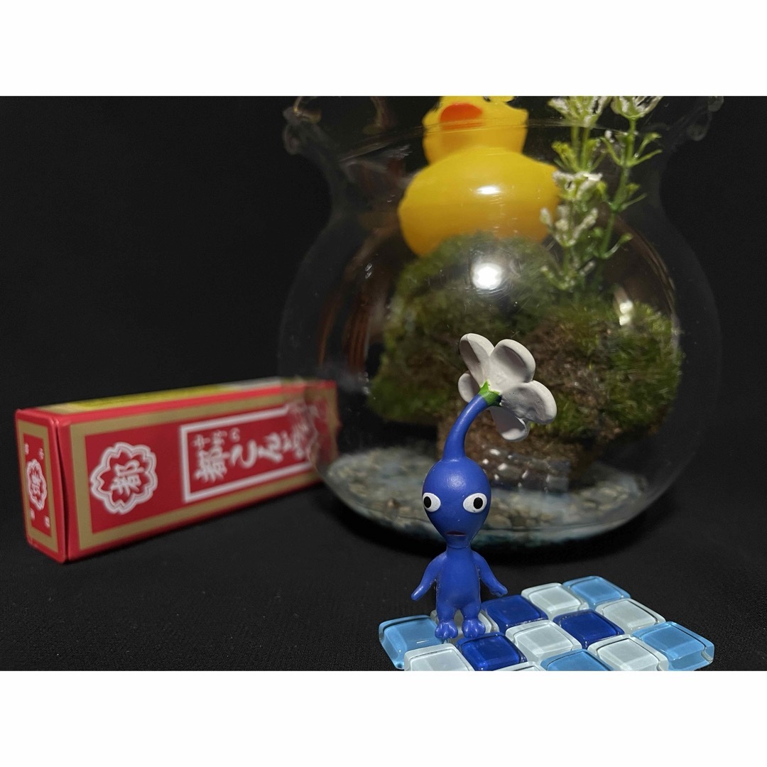 ピクミン フィギュア ガチャ 青ピクミン 金魚鉢 ジオラマの通販 by