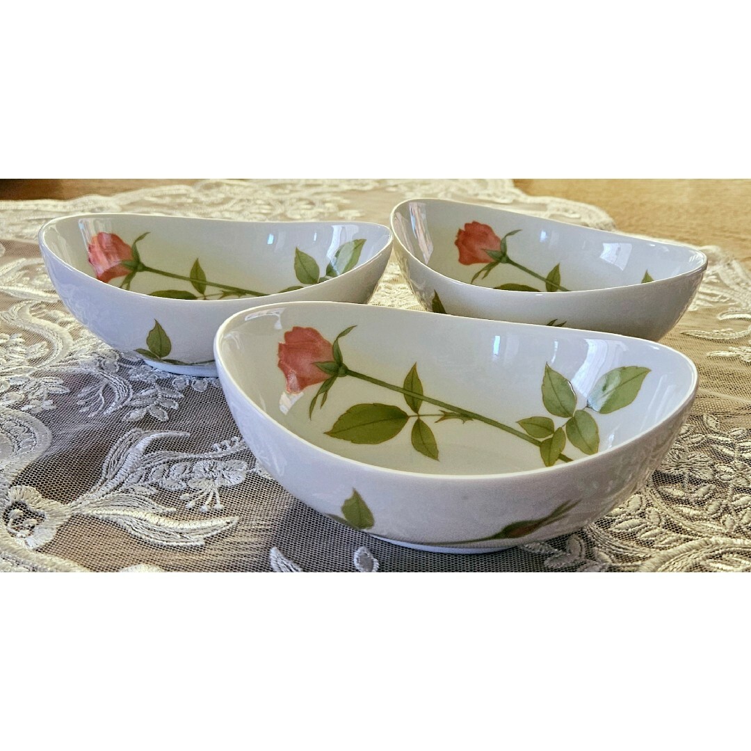 香蘭社】 小鉢5客 金彩 薔薇 香蘭社】 小鉢5客 金彩 薔薇