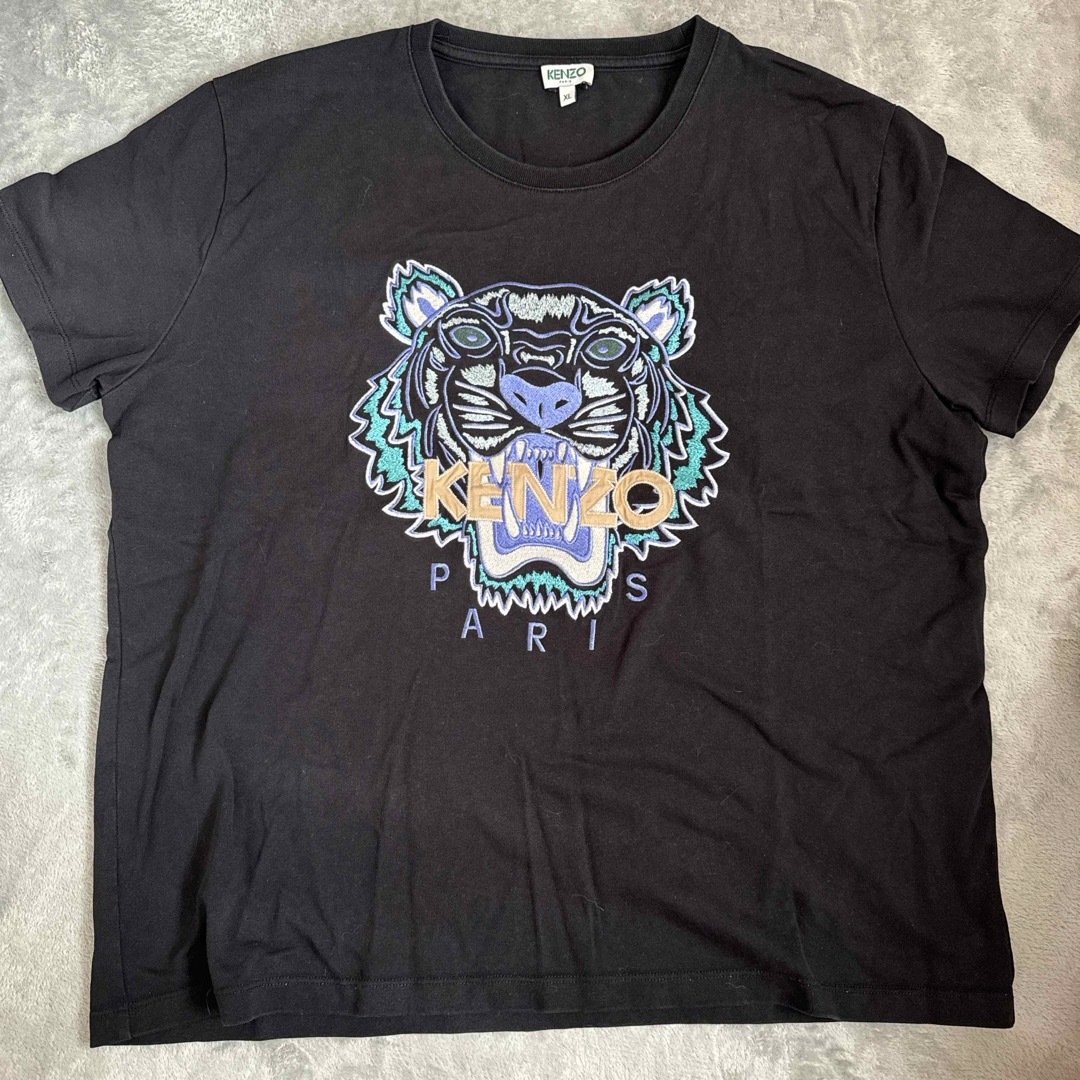 人気】KENZO 刺繍虎 デカロゴ ワンポイント マルチカラー レア Tシャツ
