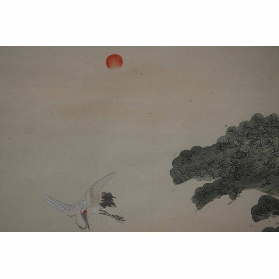 真作】柴田義薫/春景嵐山山水図/高砂之図/双幅/掛軸☆宝船