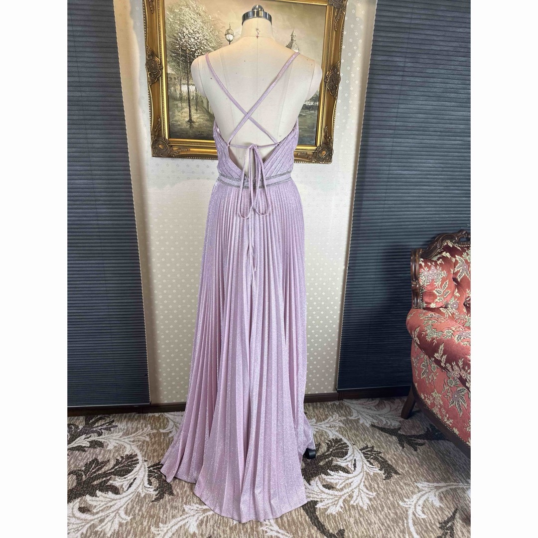 Aラインスリットロングドレスステージ誕生パーティーキャバ嬢ナイト