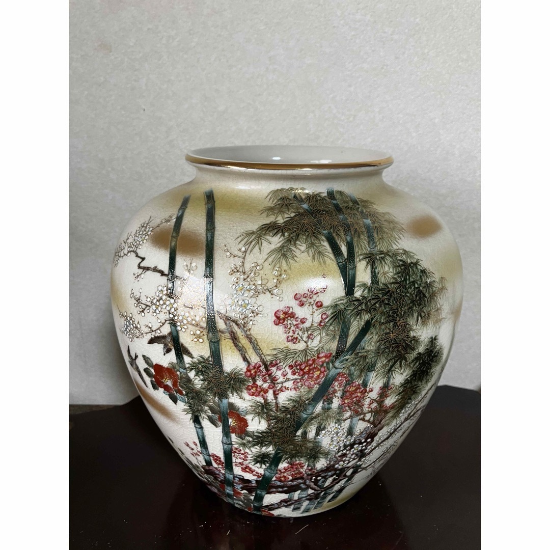 九谷焼】『 九谷 青粒金彩花唐草文 煎茶碗 受け皿 10客 16214 』 金襴