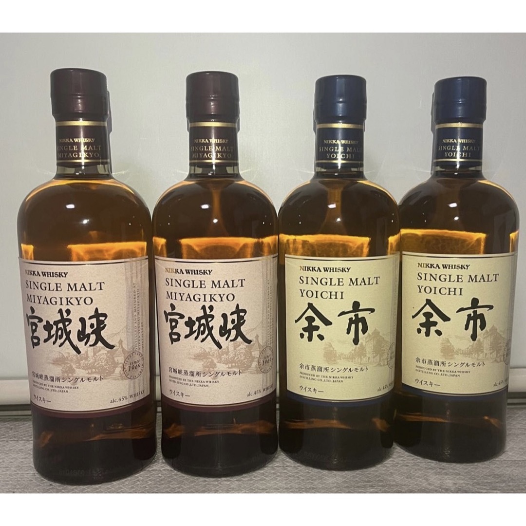 余市 シングルモルトウイスキー 4本セット