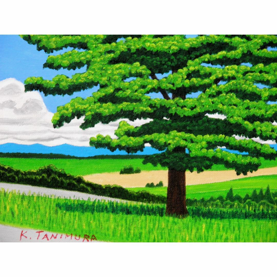 ☆セブンスターの木・肉筆油彩画・F6キャンバス ☆セブンスターの木