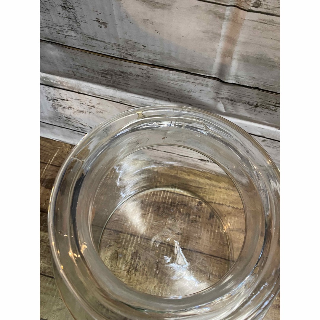 昭和レトロ ガラス瓶 大 アンティーク ガラス容器 戦前 気泡 駄菓子屋