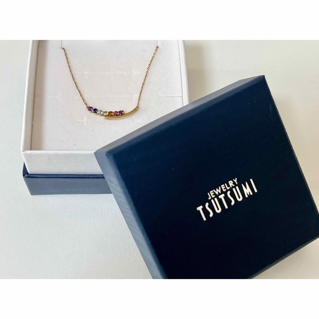 TSUTSUMI PTネックレス PT青いペンダント 箱付き美品 TSUTSUMI PT