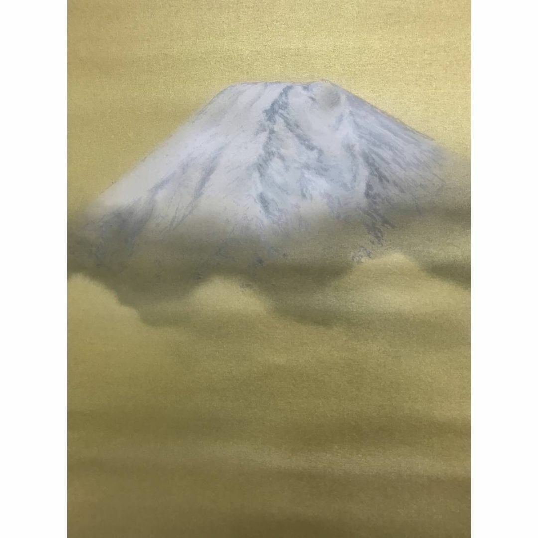 真作/国井幸雪/富士馬上武者図/武者絵/掛軸☆宝船☆AD-