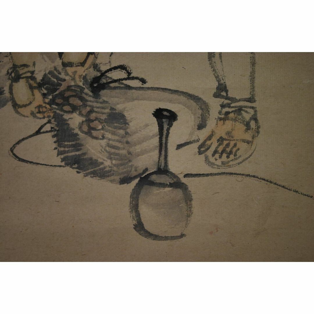 真作⁄柴田義董⁄七福神図⁄人物図⁄掛軸☆宝船☆AE-430 真