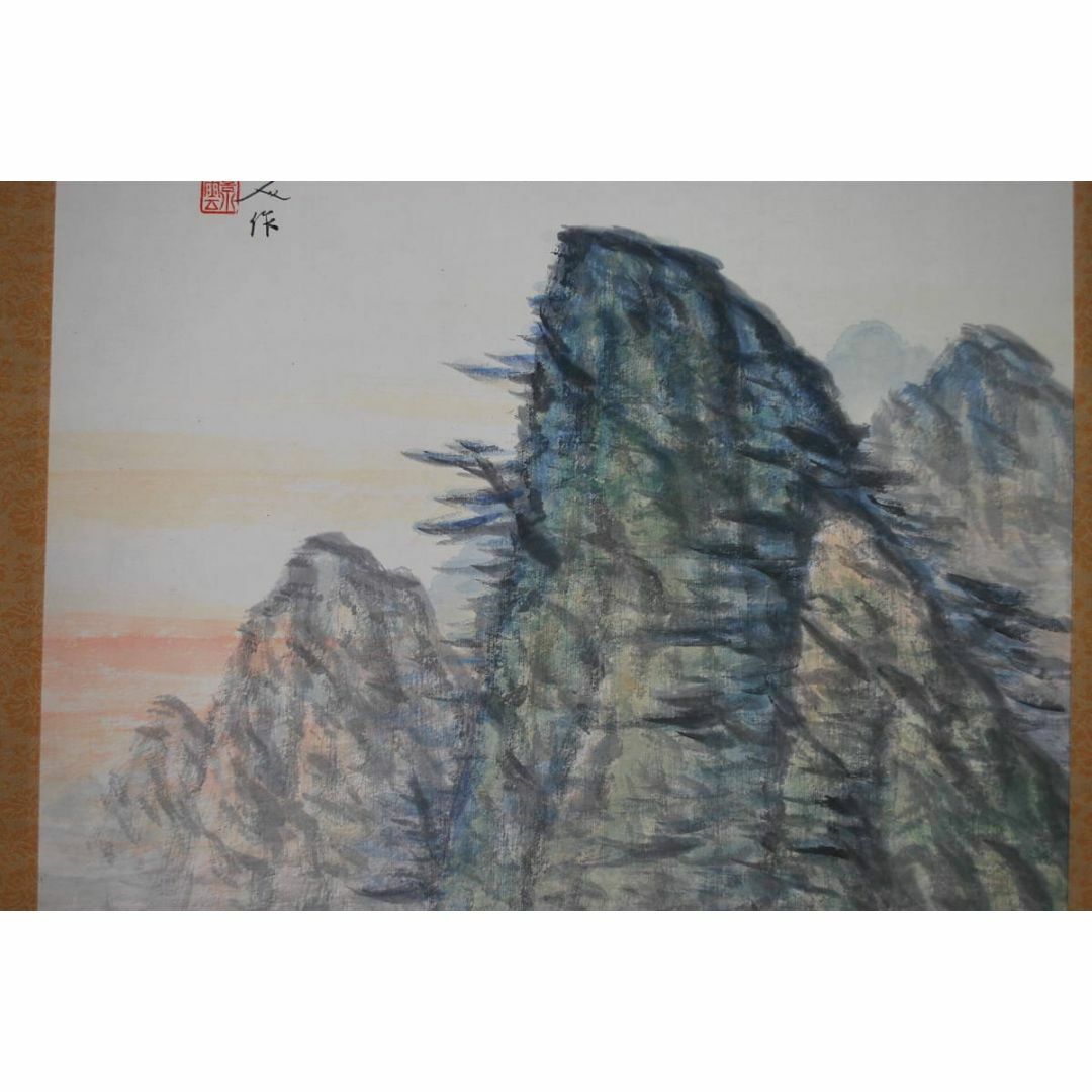 真作】森田光達/雲雀図/ヒバリ/告天子/掛軸☆宝船☆Z-482