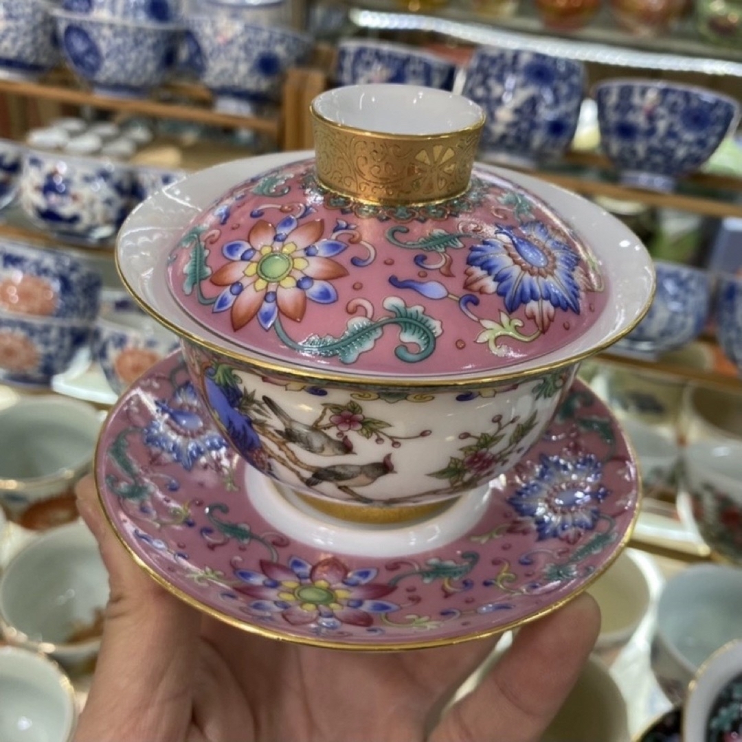 楽天市場】蓋碗 景徳鎮の通販 未使用品 鳳紋竜紋三才蓋碗 中国茶器 景