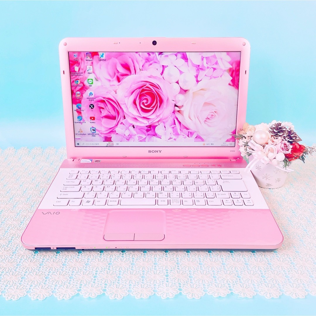 レアなピンクノートパソコン❣️メモリ8G♫新品SSD240GB✨Core‐i5ノート