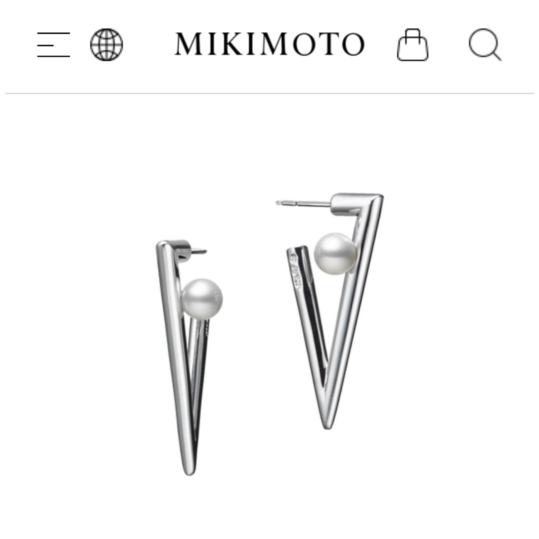 MIKIMOTO - 国内百貨店購入 ミキモト v code ピアス シルバー 完売品