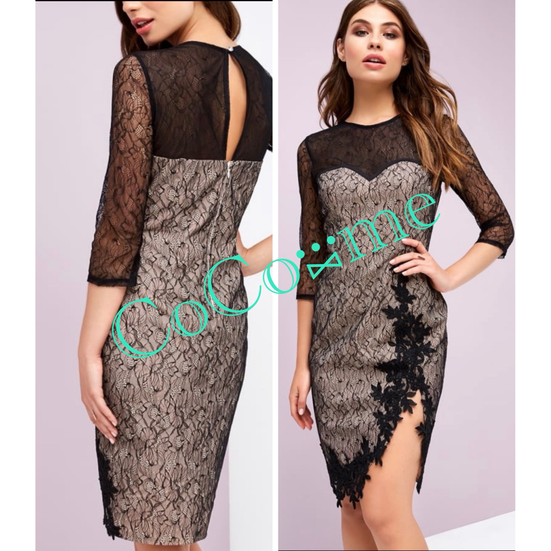 UK8〗Lipsyセレクト♡ブラックレースドレス