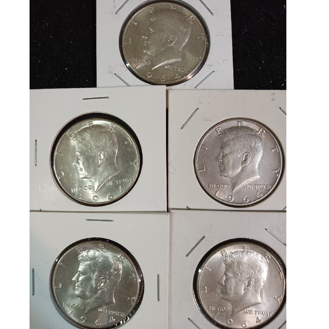 1964年 ケネディハーフダラー 5枚セット