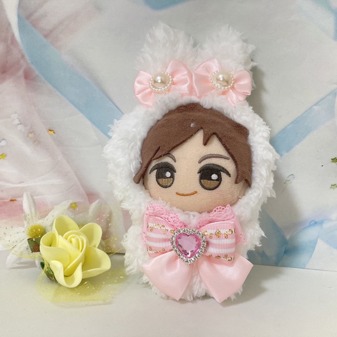 ねこ@様ぬい服ふわふわ猫耳お座り着ぐるみ 16cm にじぬい 推しぬい