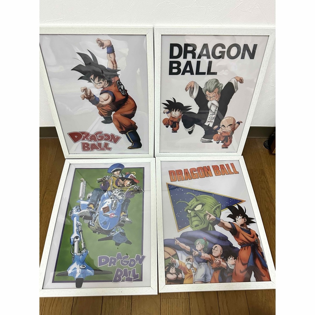 ドラゴンボール ビジュアルボード A3原画ポスター セット 白色額縁入り