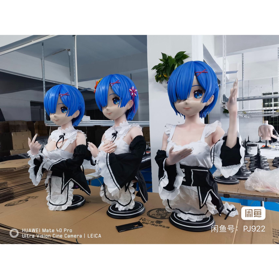 Re:ゼロから始める異世界生活 レム 1/1 胸像フィギュア110cm高さ 人気