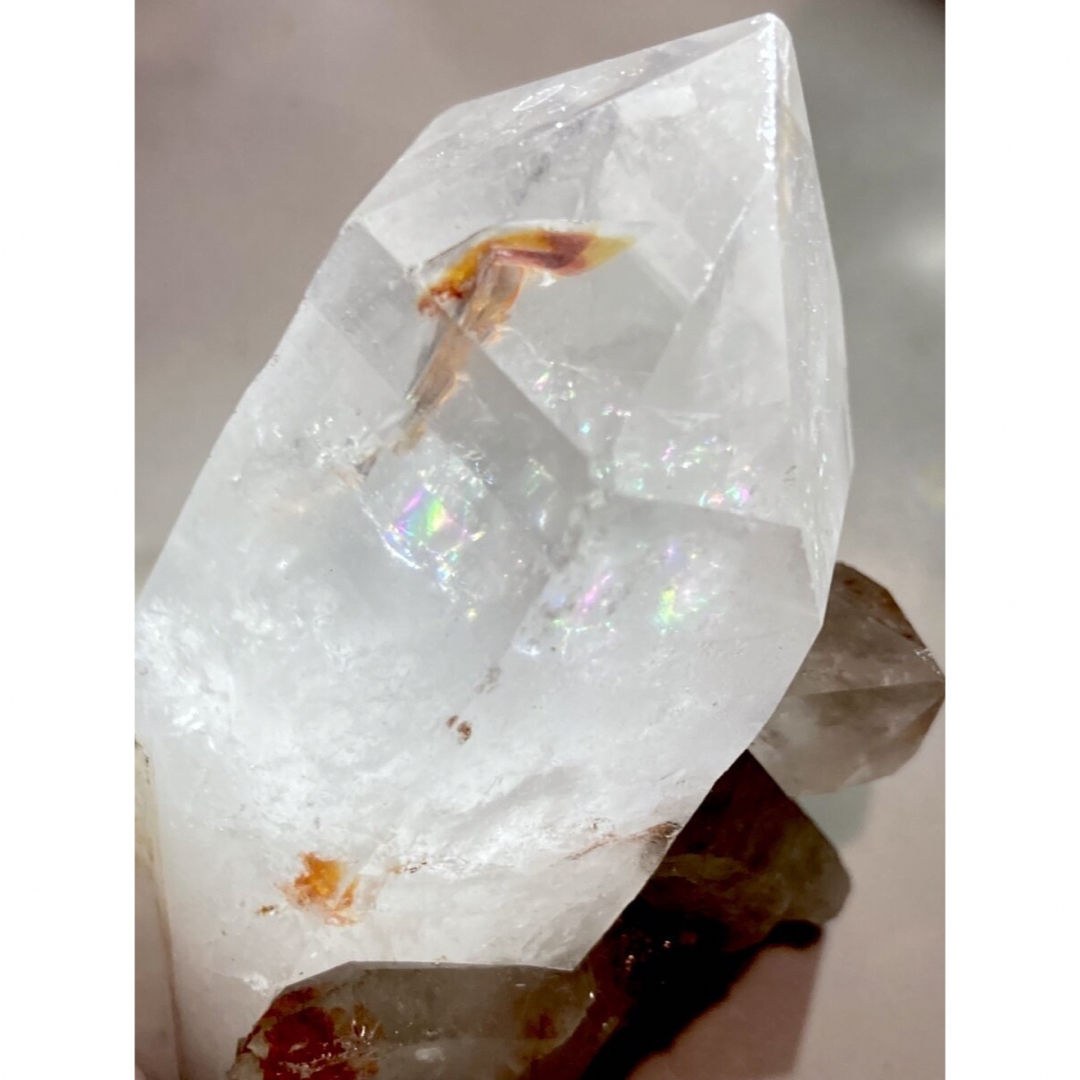 炎の精霊ঌ アンフィボールインクォーツ✨ クラスター 原石 クリスタル