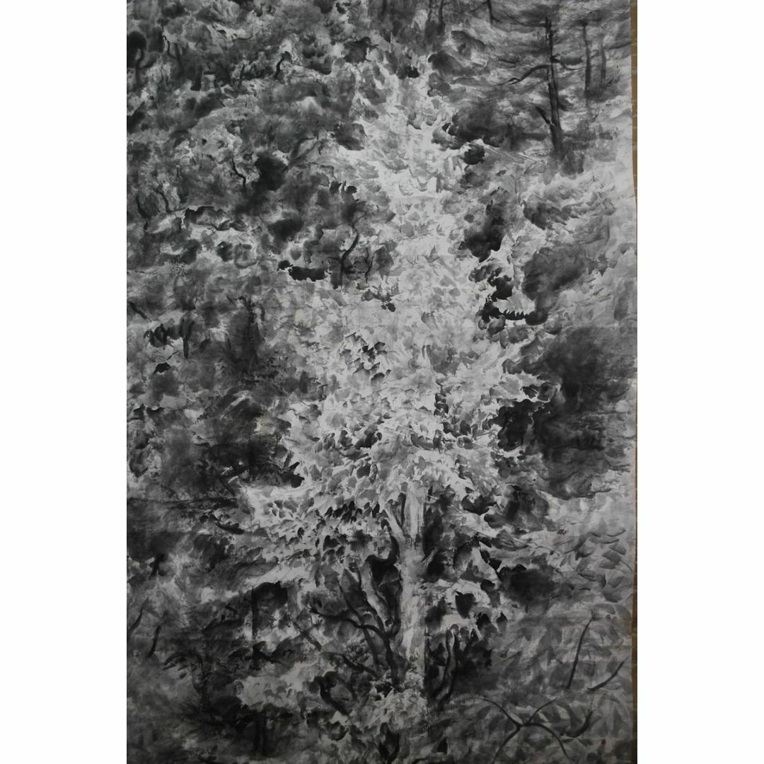 真作】奥本高于/滝山水図/大幅/掛軸☆宝船☆V-967JM