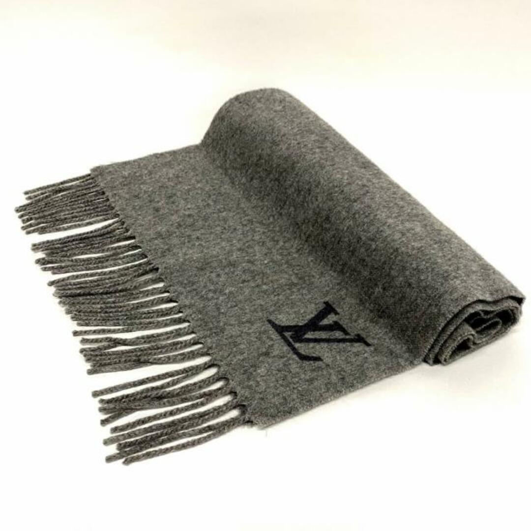 LOUIS VUITTON(ルイヴィトン) マフラー美品 - グレー×ダークグレー