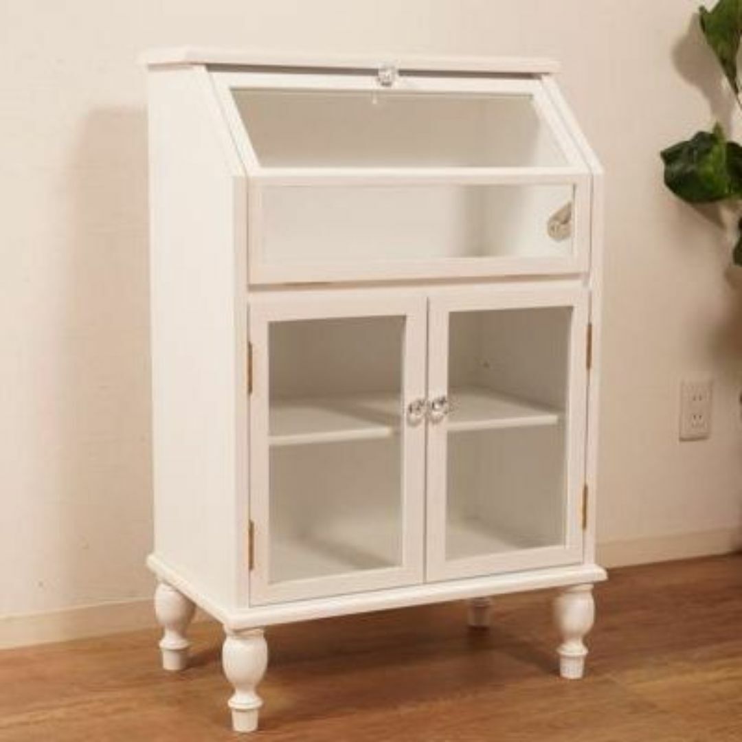 アンティーク調 ガラス キャビネット コレクションボード 飾り棚