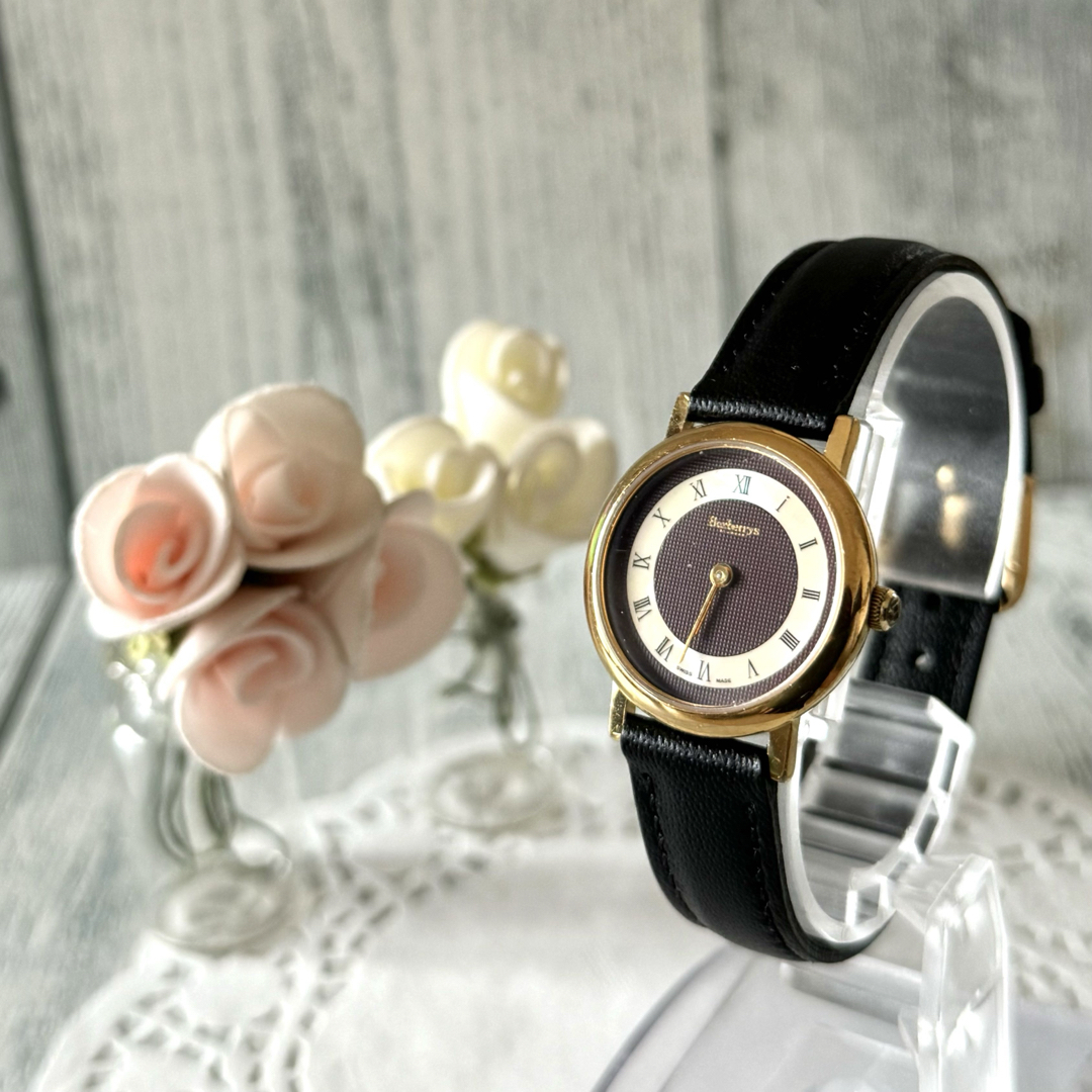 電池交換済】Burberrys 腕時計 ラウンド チェック柄 バーバリー