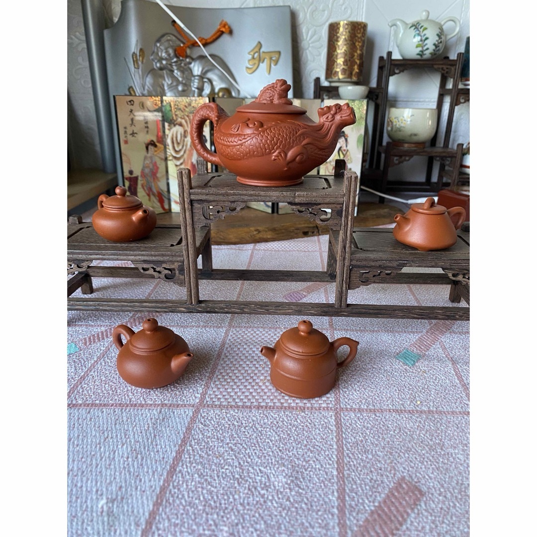 紫砂茶壺 朱泥 紫泥 中国宜興 茶壷 中国茶器