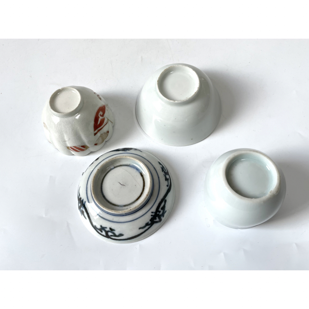 古伊万里 白磁 豆皿 小皿 江戸時代 古九谷 アンティーク 骨董 三階松