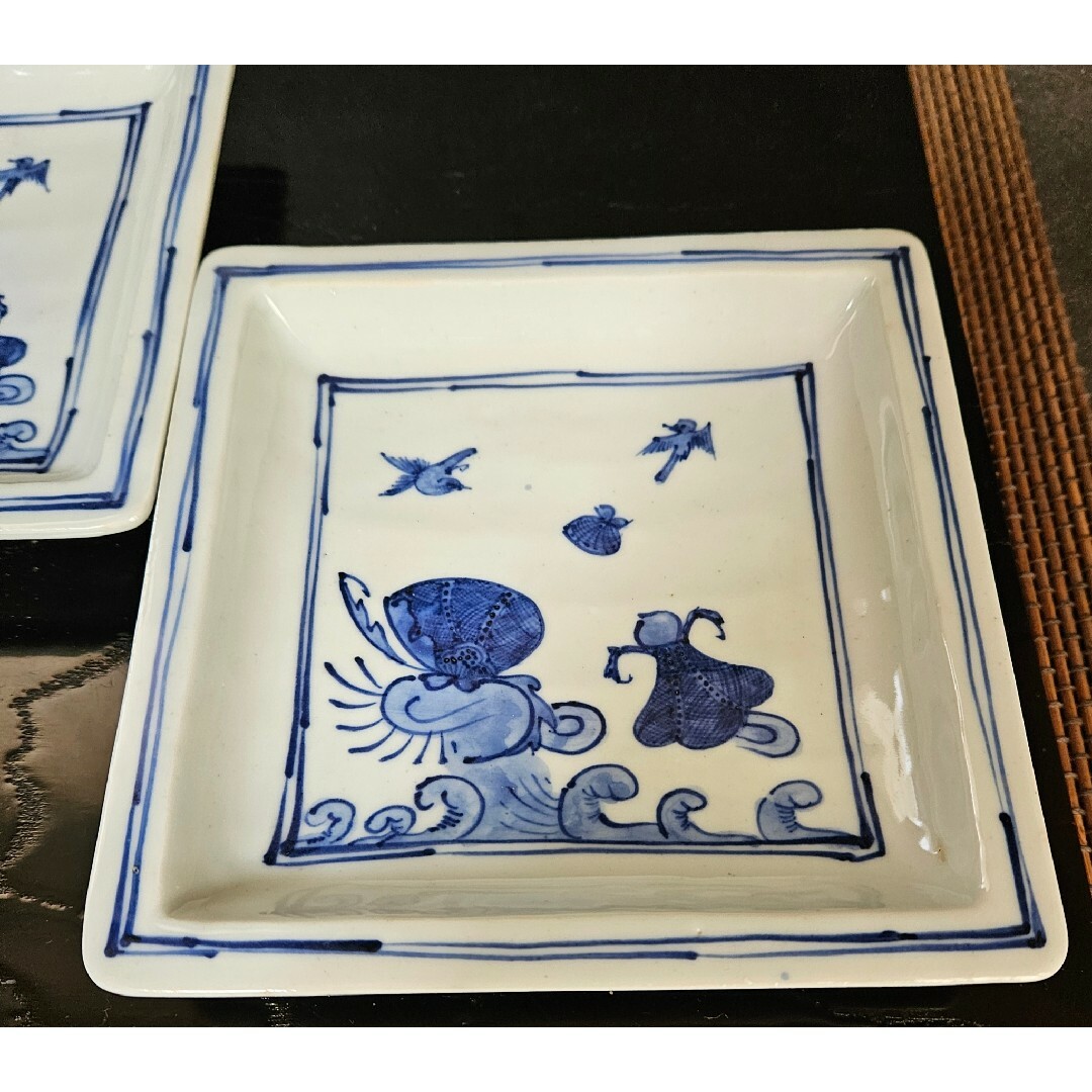 美品 幸兵衛窯 美濃焼 色絵陶額「遊鳥」化粧箱入 KOBEIGAMA 日本