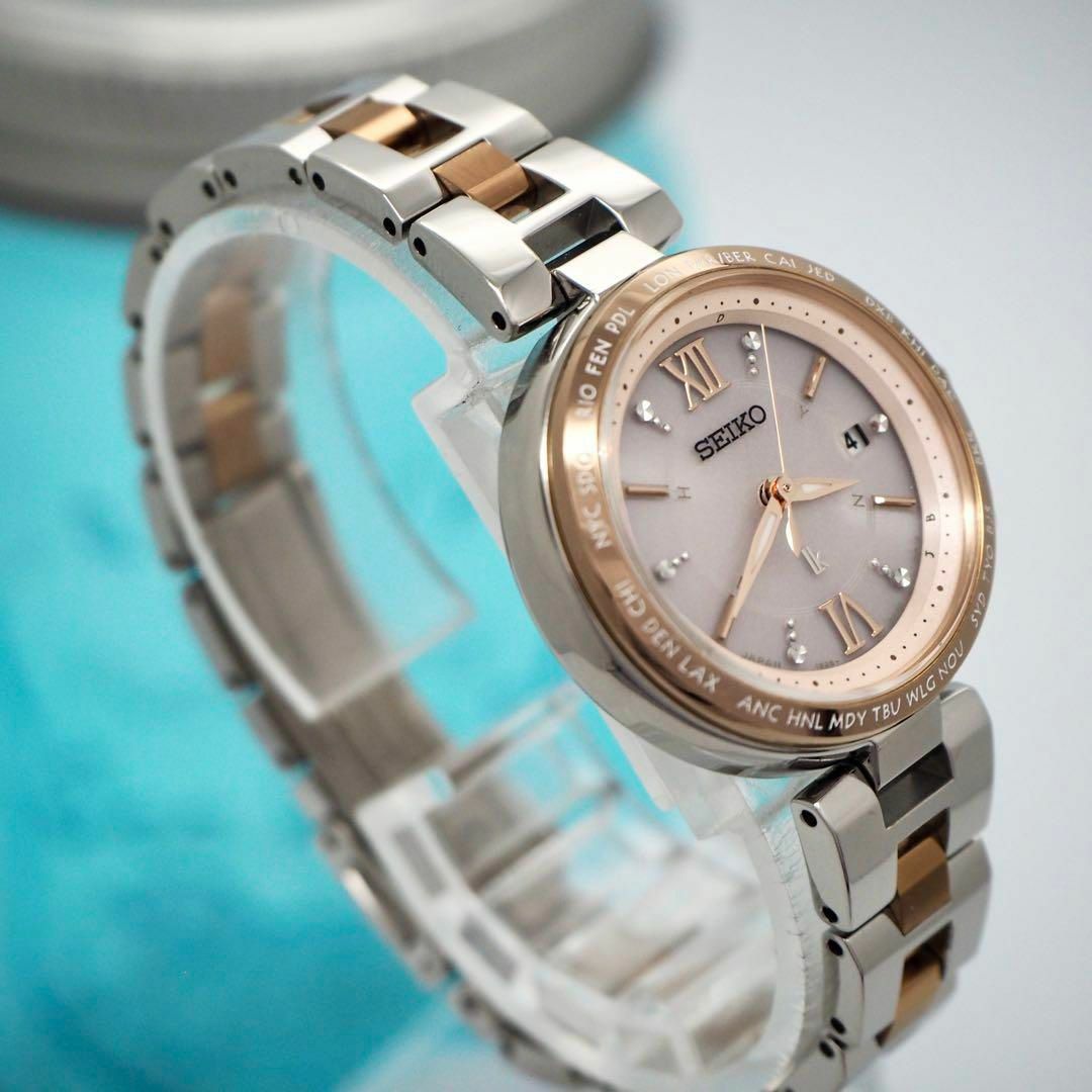 SEIKO ルキア 1B25-0AP0 ラッキーパスポート ソーラー 電波腕時計592