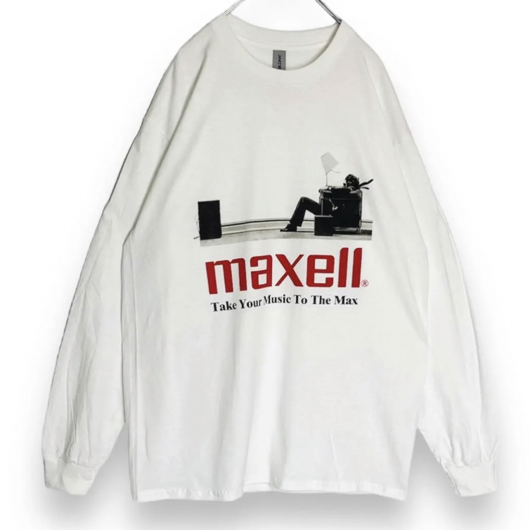 当時物USA製90sビンテージmaxellマクセルTシャツLサイズ企業物 maxell