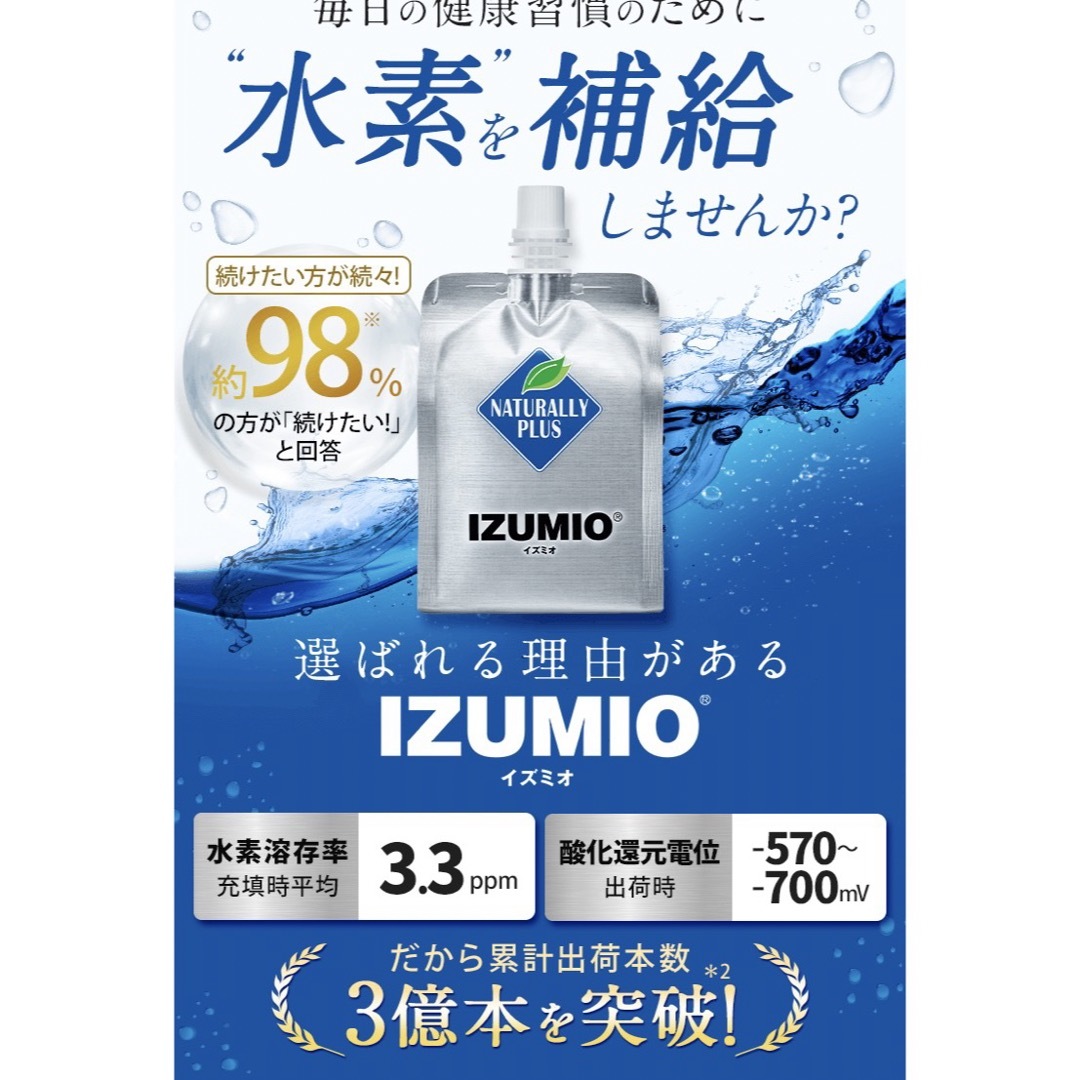 ナチュラリープラス イズミオ 水素水 200ml 30本入り IZUMIO 水素水