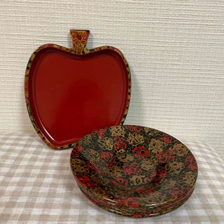 漆器 ホビー・楽器・アート ☆新品 昭和レトロ 木製 津軽塗 漆塗り