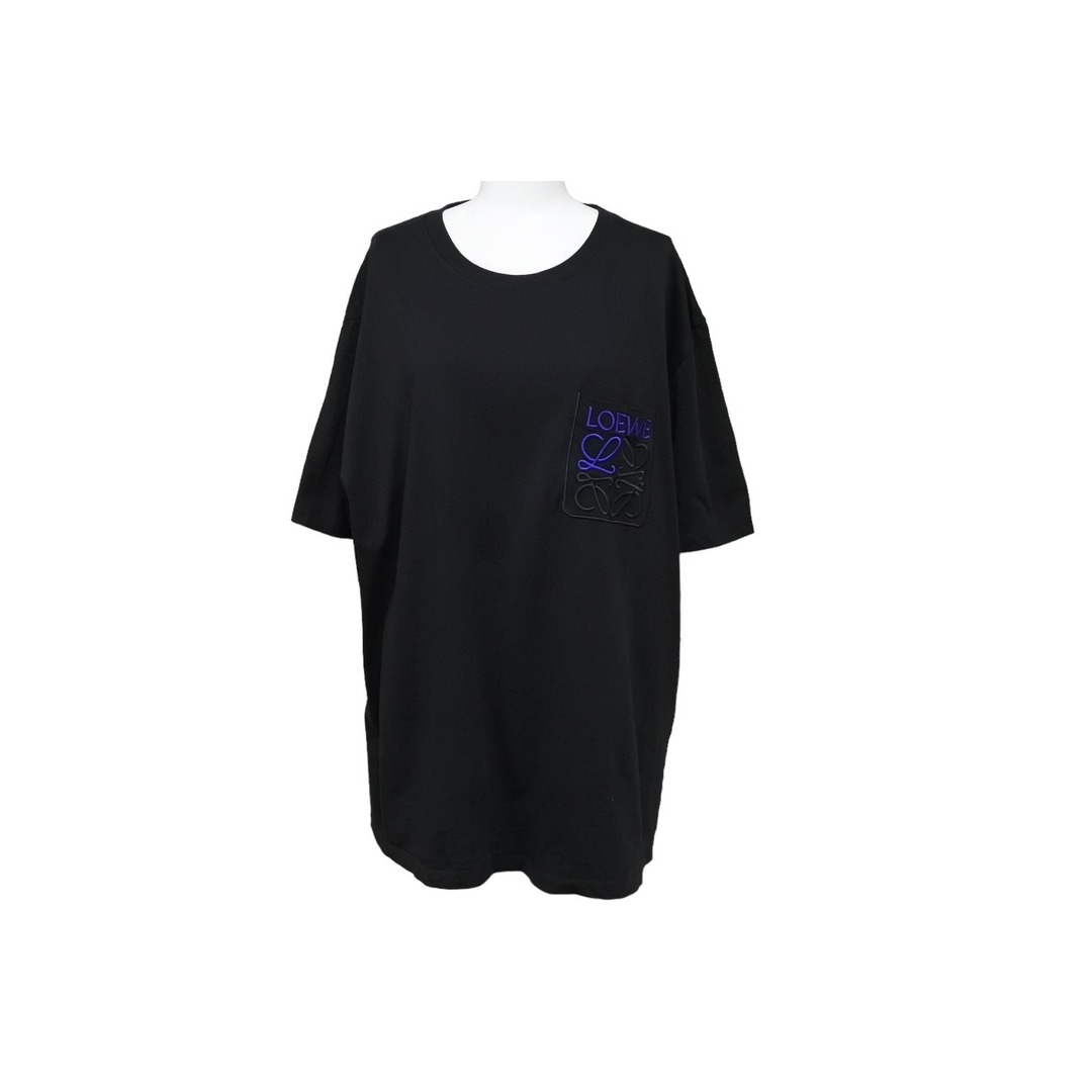 LOEWE アナグラムブラック ポケットTシャツXL