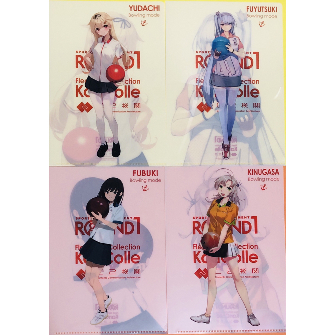 艦これラウンドワンクリアファイルラバーマット村雨夕立冬月非売品