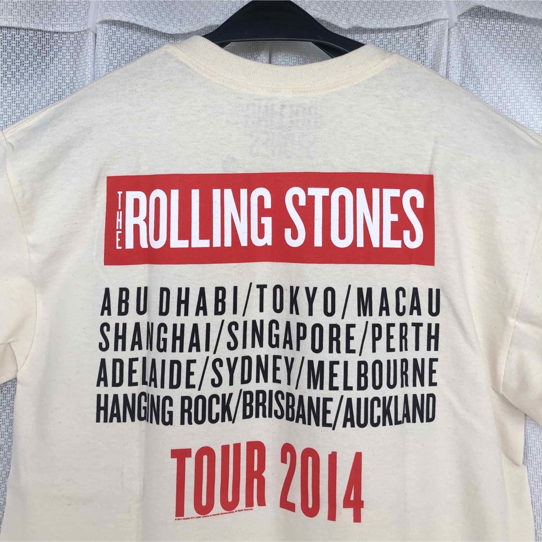 東京ドーム購入☆ローリングストーンズ Tシャツ「14 ON FIRE」ベージュ