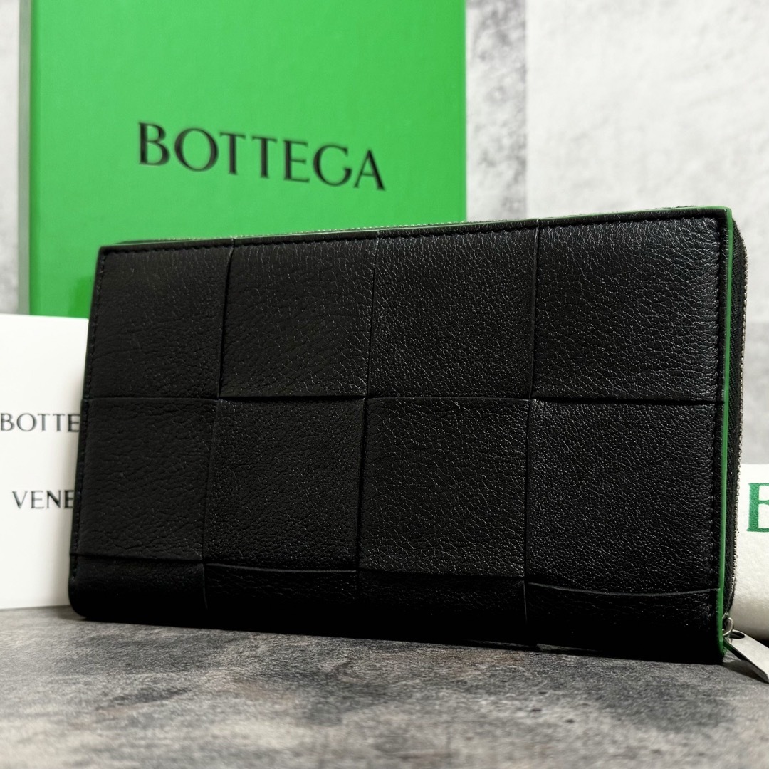 極美品✨ボッテガヴェネタ 2つ折り財布 カセット イントレ 深緑 RFID